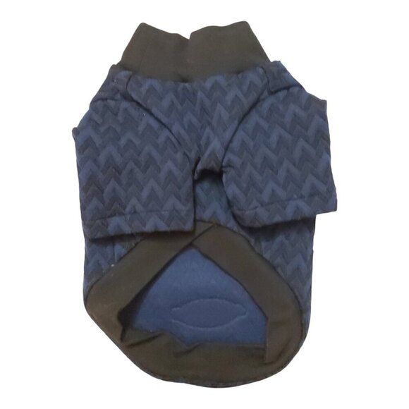 NWOT Pupwonders High-Neck Geometric Blue/Black Jacquard Knit Dog Sweater–Size XS - Picture 2 of 6